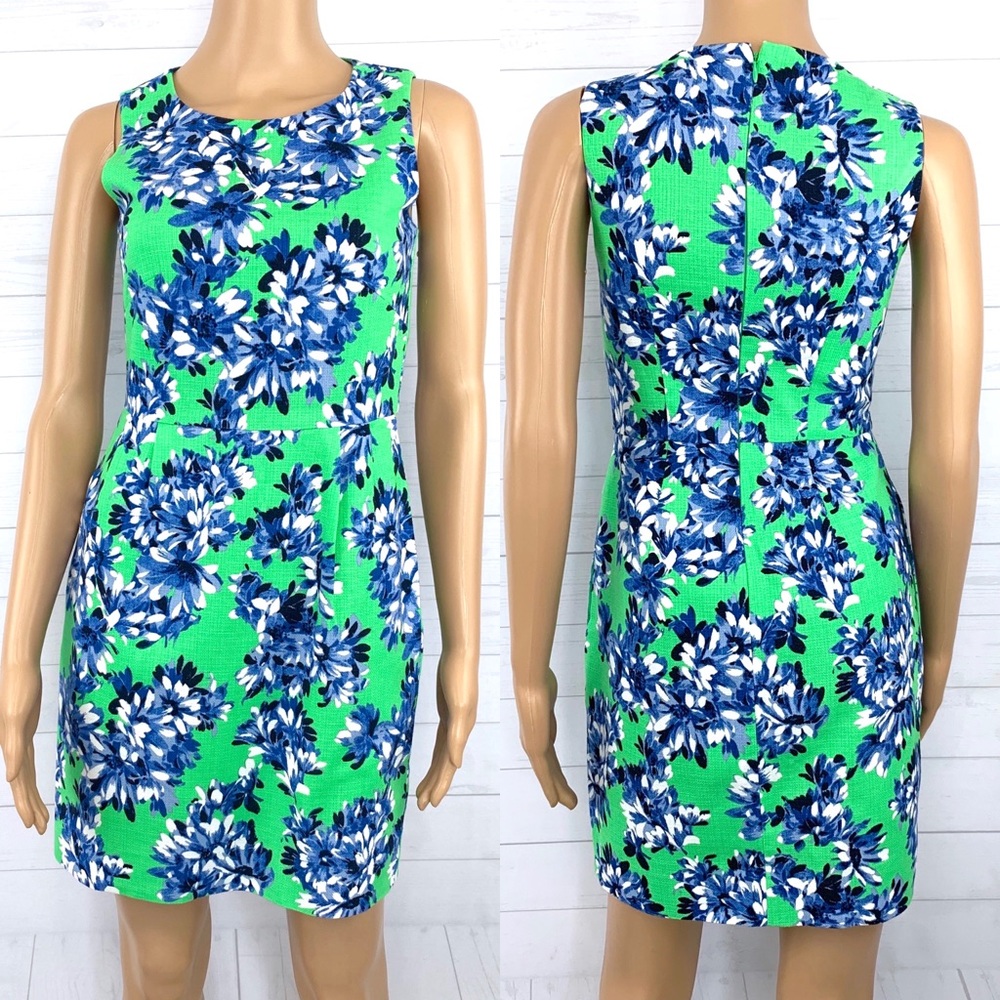 J. Crew Printed Textured Cotton Dress Size 00 - Picture 2 of 9